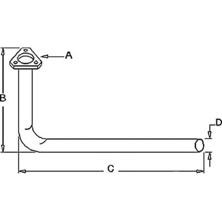 Aftermarket New Exhaust Pipe Fits Massey Ferguson Tractor 150 MF Tractors 508523M92